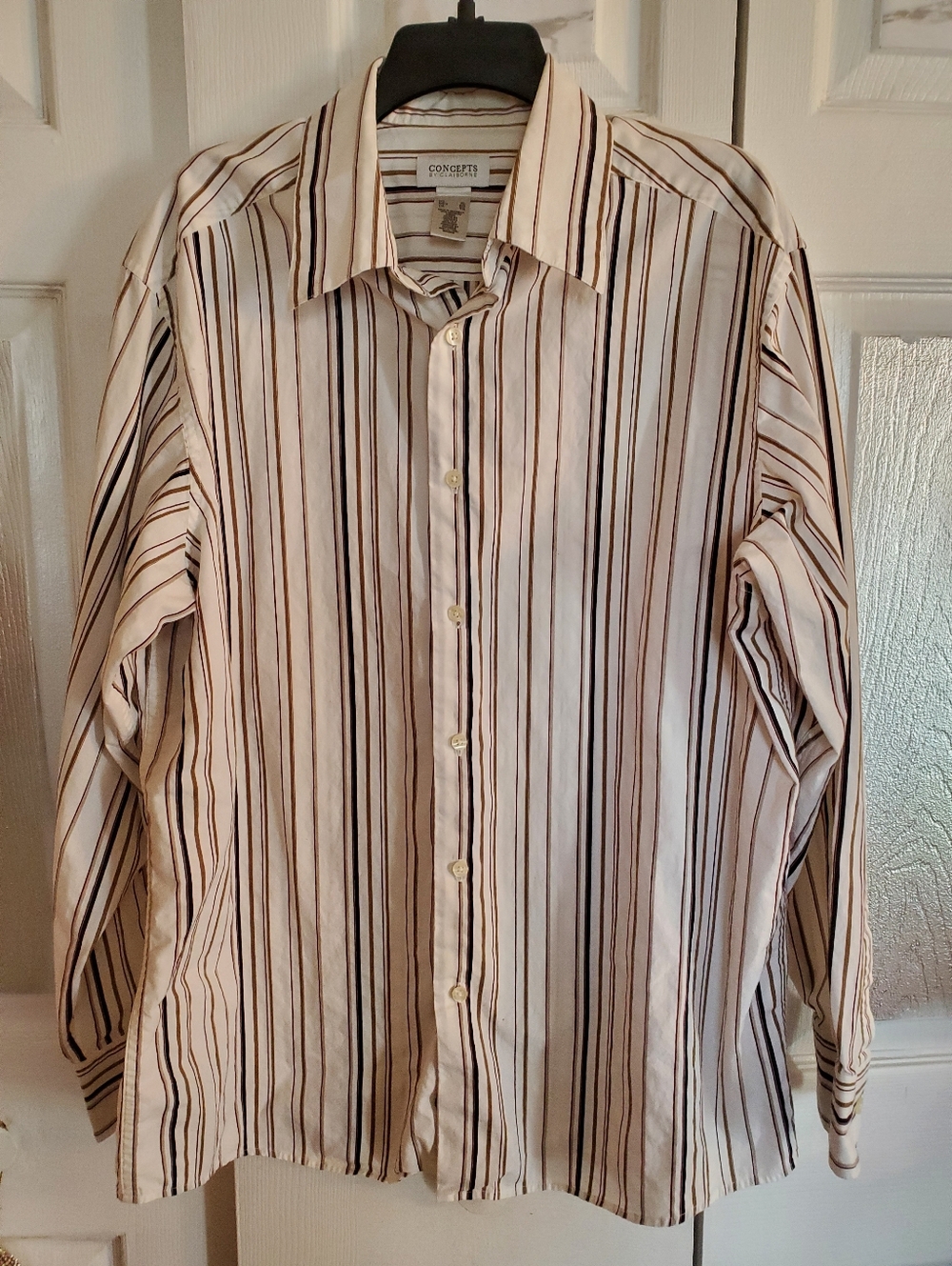 Concepts By Clairborne Mens Striped Shirt S XL